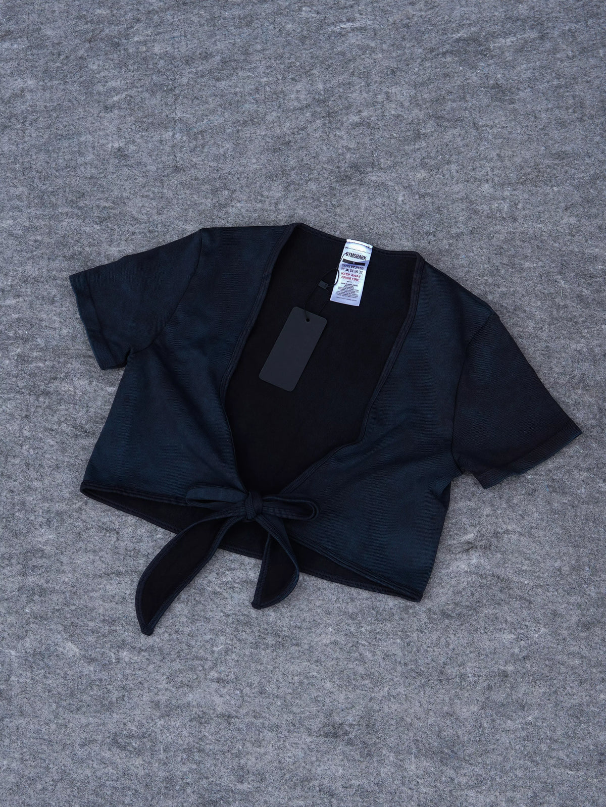 Gains Ribbon Crop Top - Navy