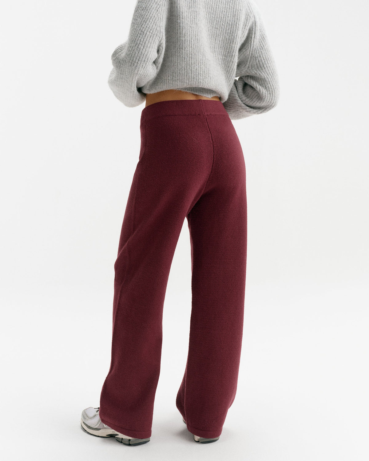 Knit Straight Leg Sweatpants - Damson