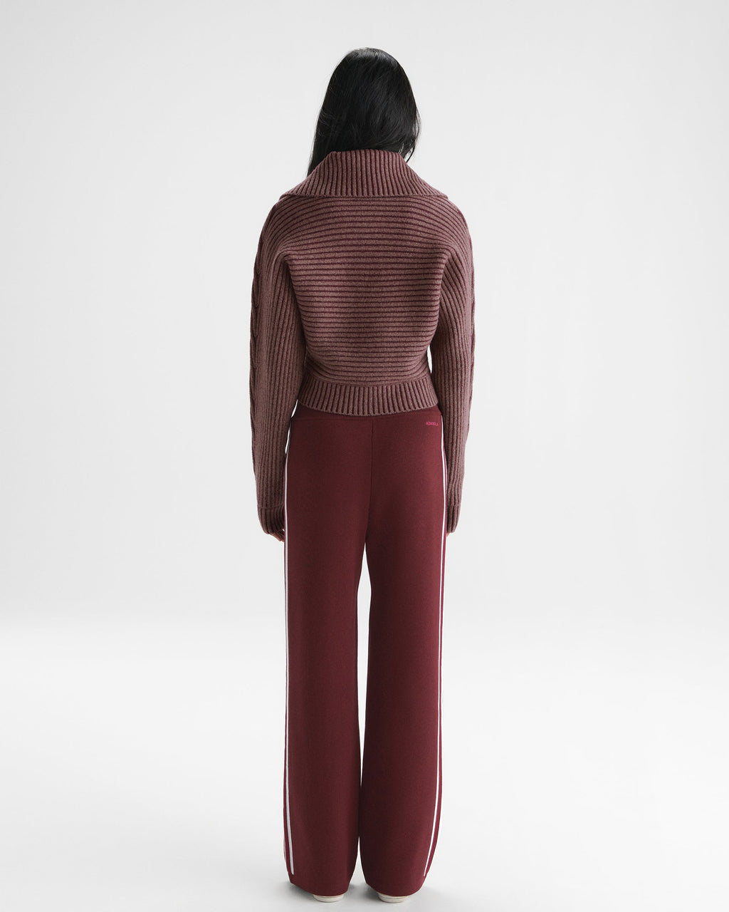 Knit Straight Leg Pants - Damson