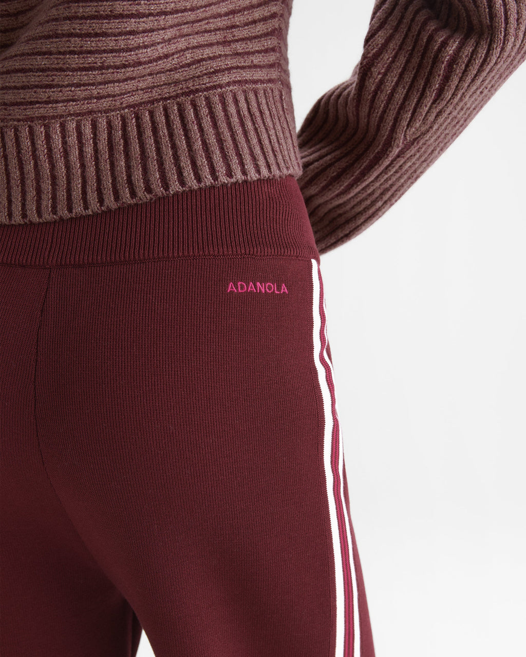 Knit Straight Leg Pants - Damson