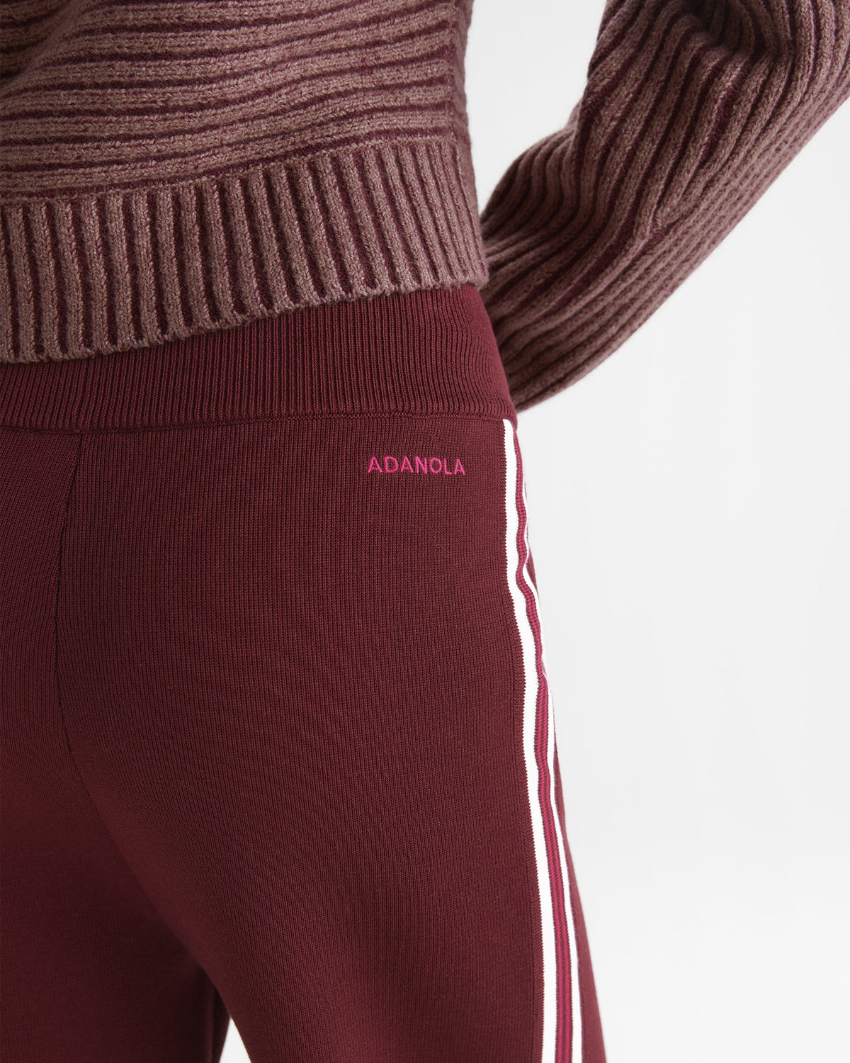 Knit Straight Leg Pants - Damson