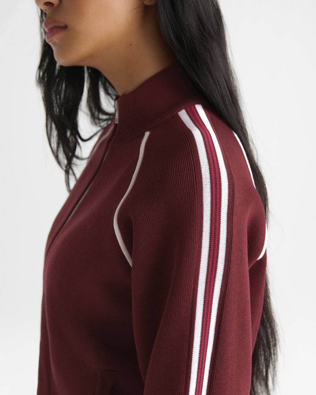 Knit Track Jacket - Damson