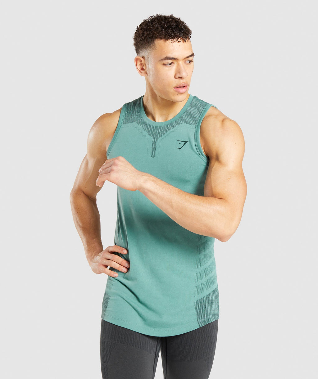 Gymshark 315 Tank - Light Green/Dark Green