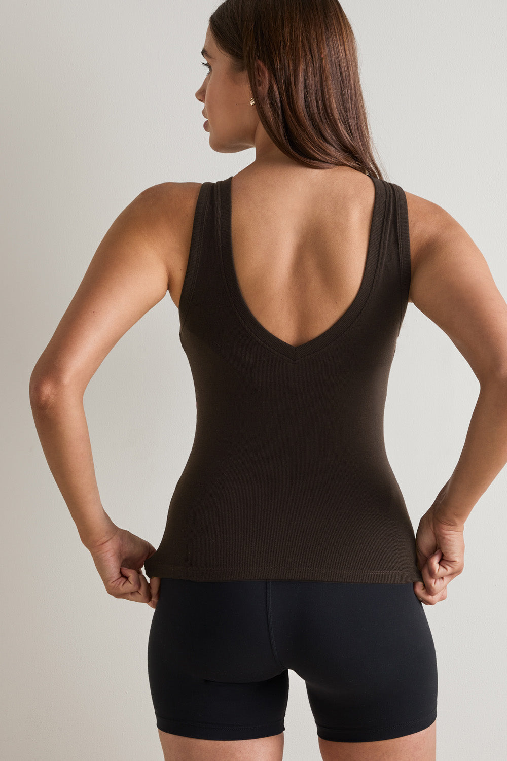 365 Rib Reversible Tank - Espresso