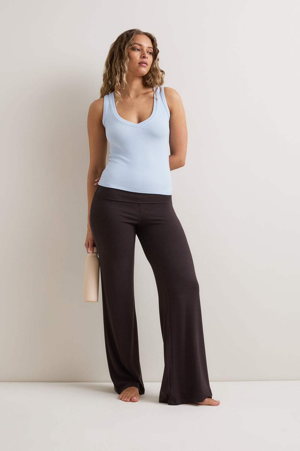 365 Rib Reversible Tank - Baby Blue