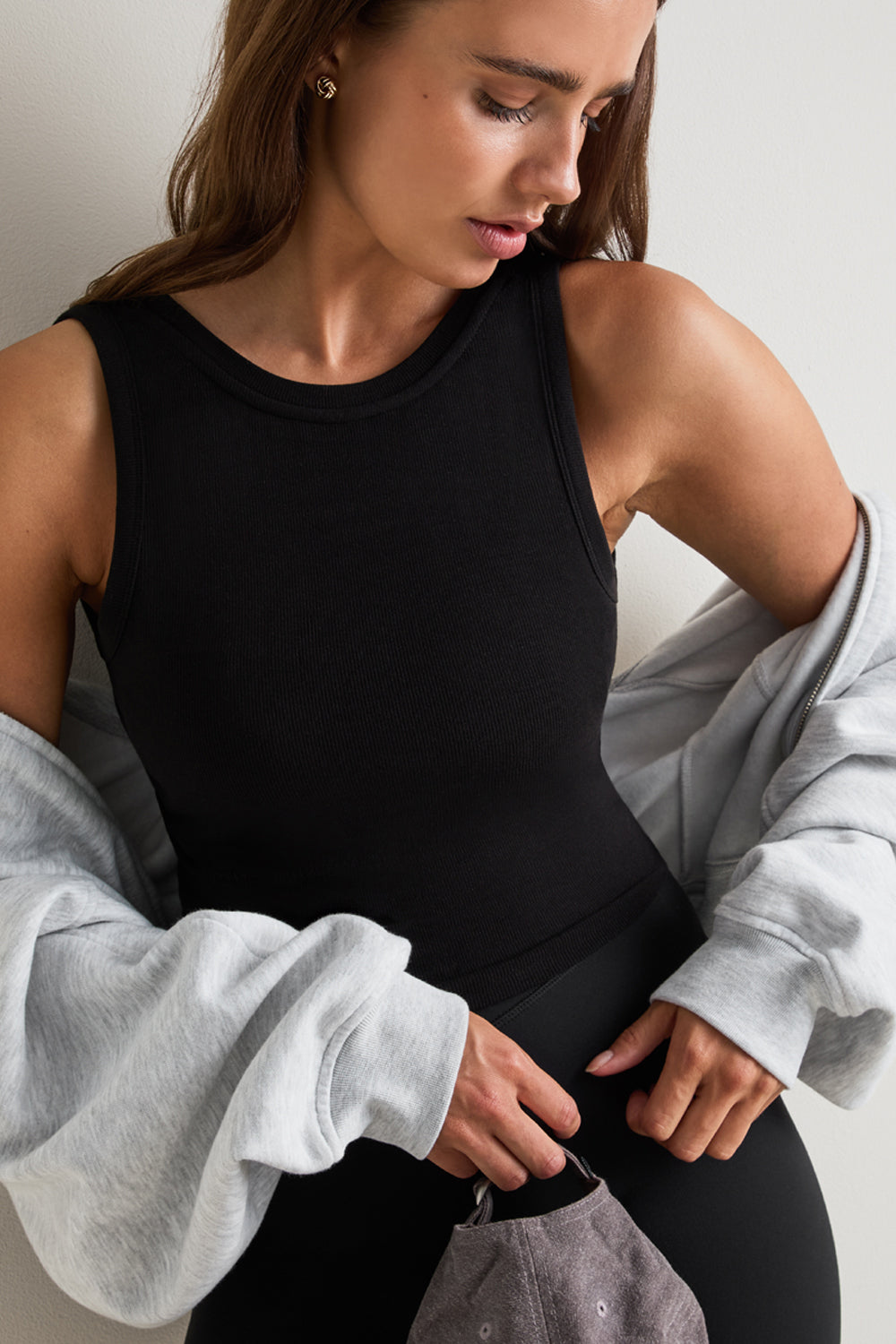 365 Rib Reversible Tank - Shadow Black