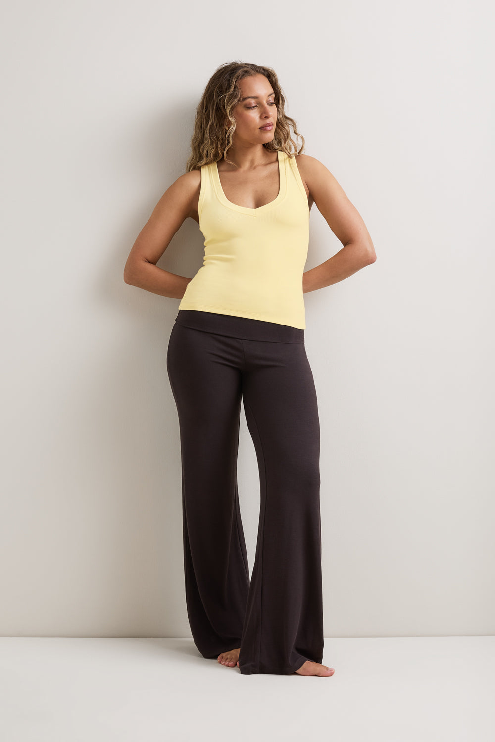 365 Rib Reversible Tank - Lemon Yellow