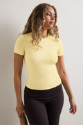 365 Rib T-Shirt - Lemon Yellow