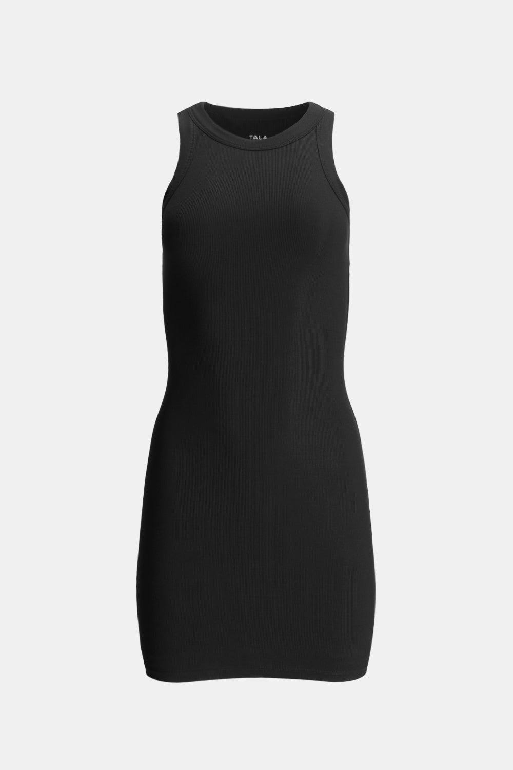 365 Rib Racer Mini Dress - Shadow Black
