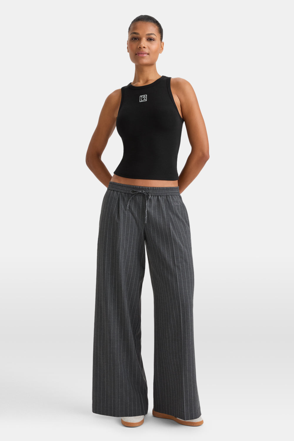 365 Rib Logo Racer Vest - Black