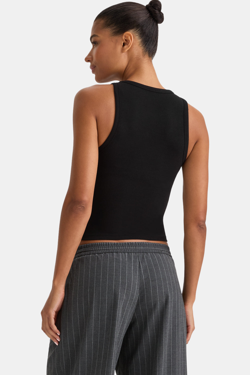 365 Rib Logo Racer Vest - Black