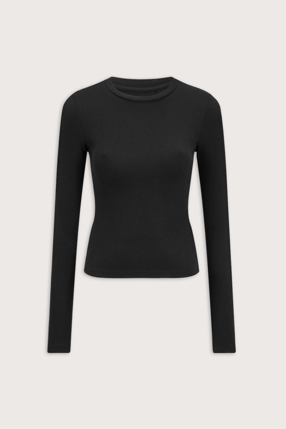 365 Rib Top - Shadow Black