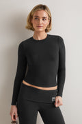 365 Rib Top - Shadow Black