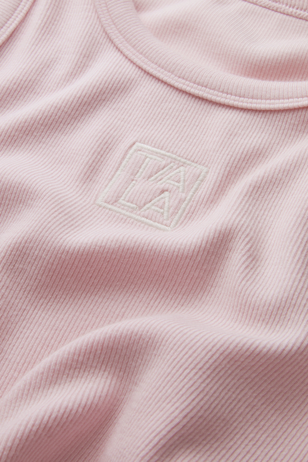 365 Rib Longline Logo Racer Vest - Ballet Pink