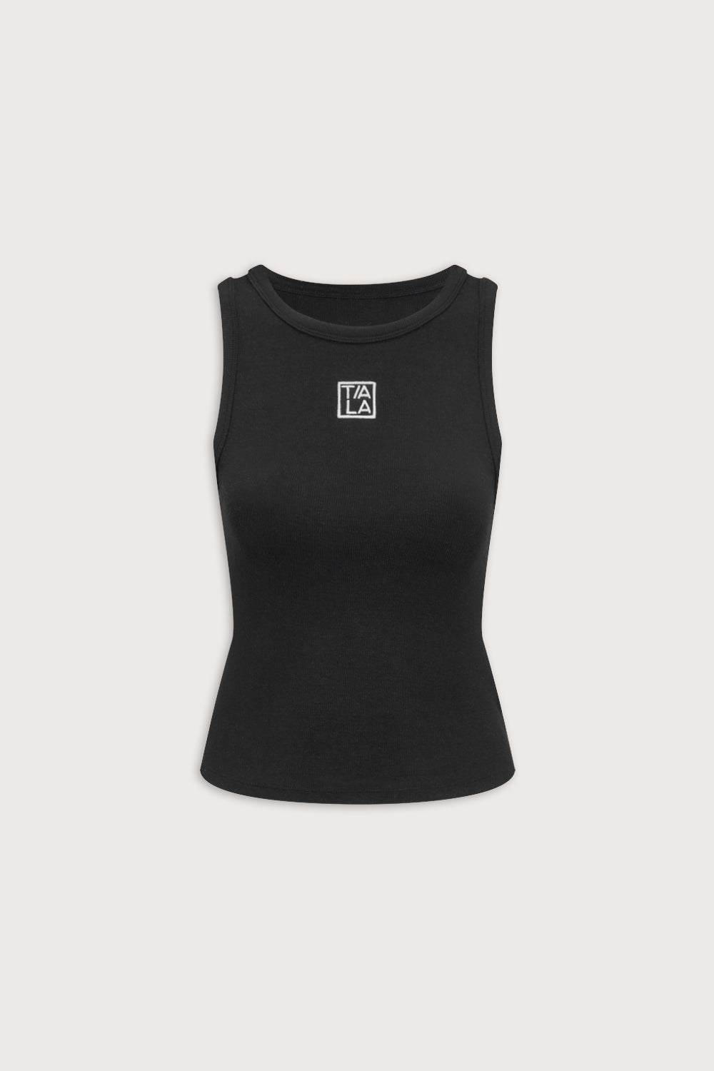 365 Rib Longline Logo Racer Vest - Shadow Black