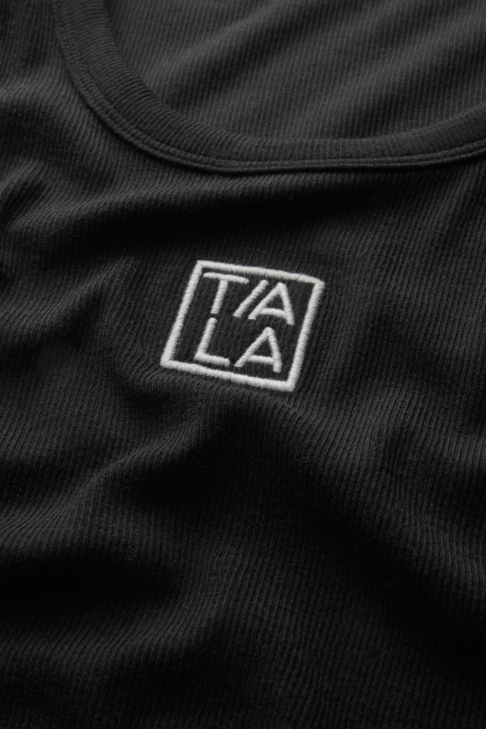 365 Rib Longline Logo Racer Vest - Shadow Black