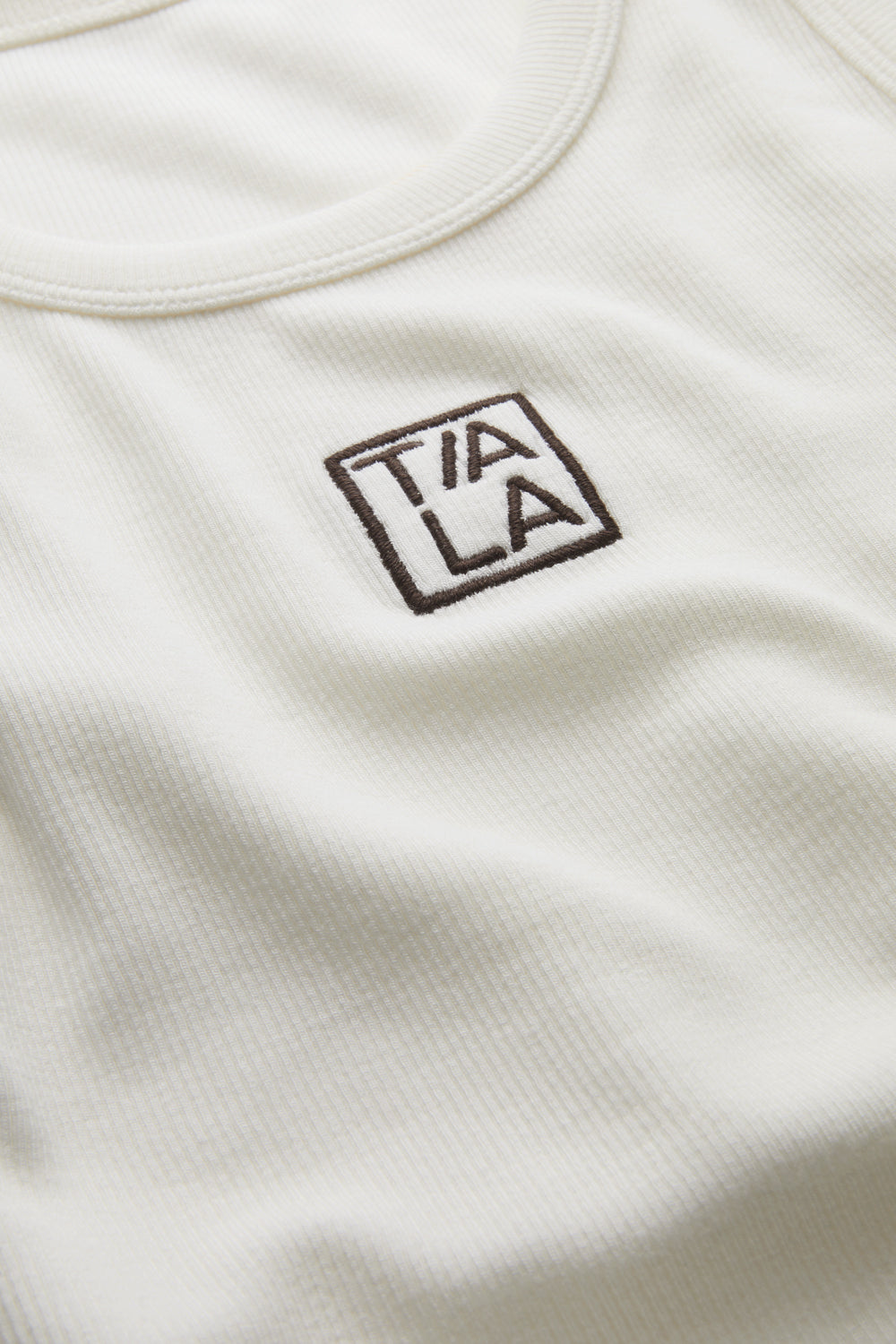365 Rib Longline Logo Racer Vest - Coconut Milk