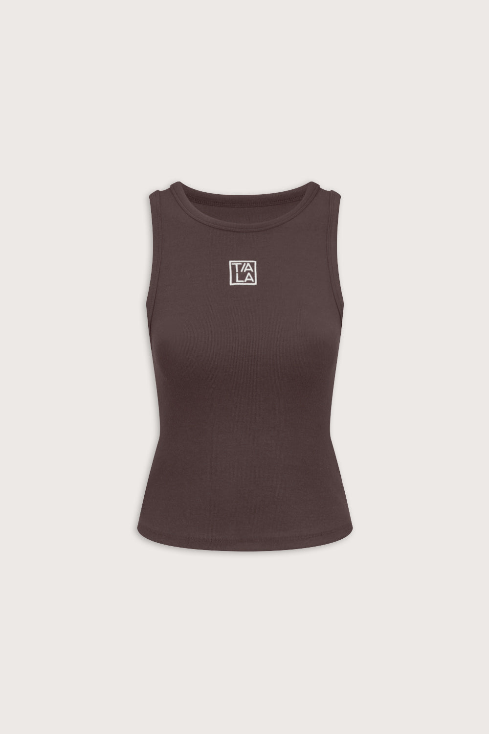 365 Rib Longline Logo Racer Vest - Espresso