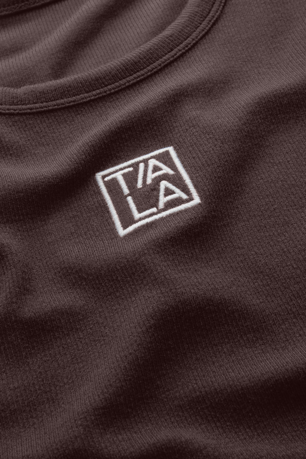 365 Rib Longline Logo Racer Vest - Espresso