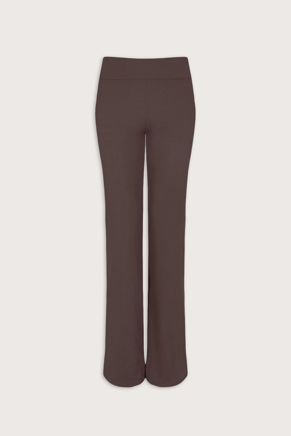 365 Rib Fold Waist Flared Trousers - Espresso