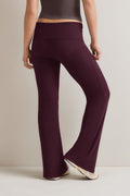 365 Rib Fold Waist Flared Trousers - Fig