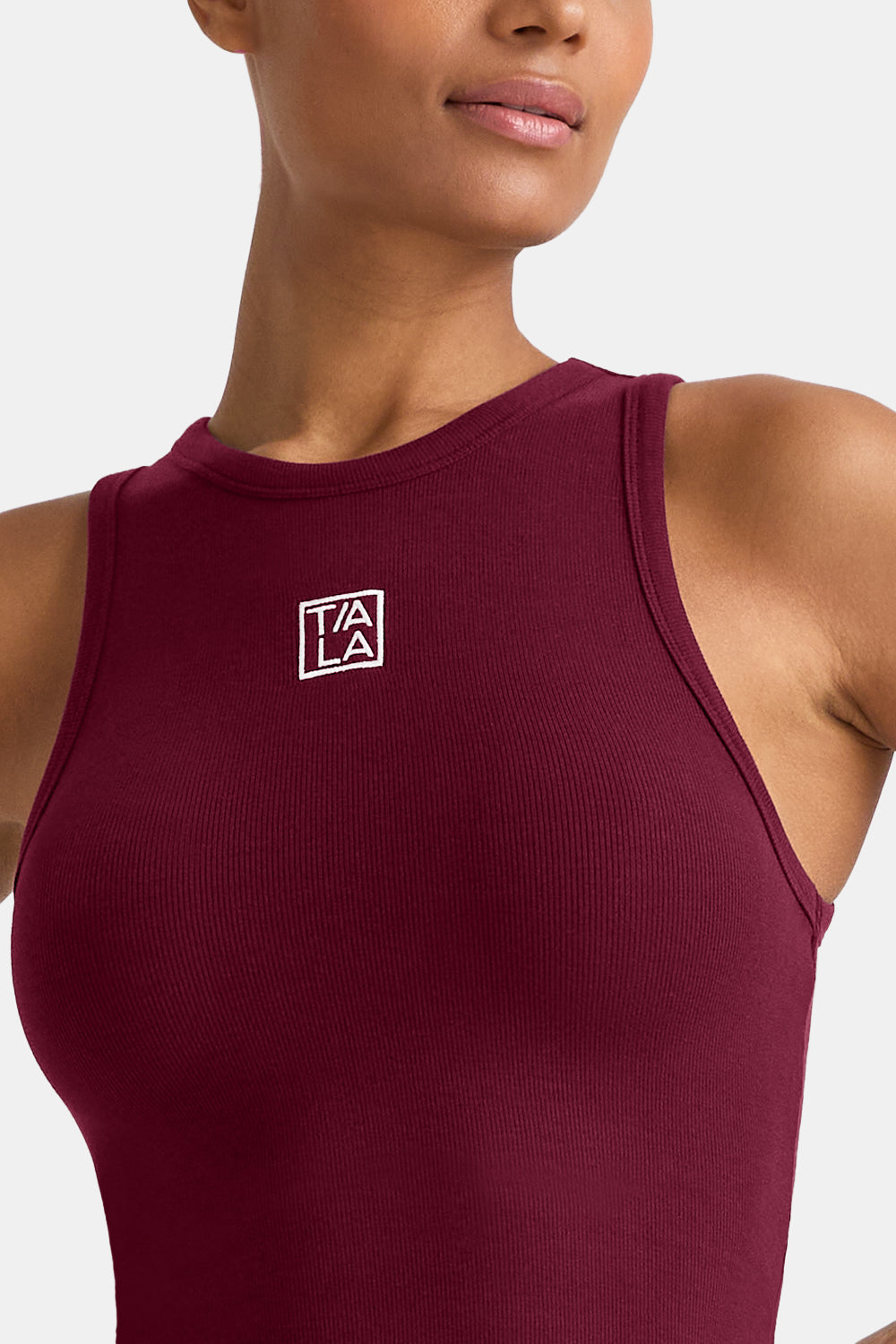 365 Rib Logo Racer Vest - Port Red