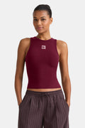 365 Rib Logo Racer Vest - Port Red