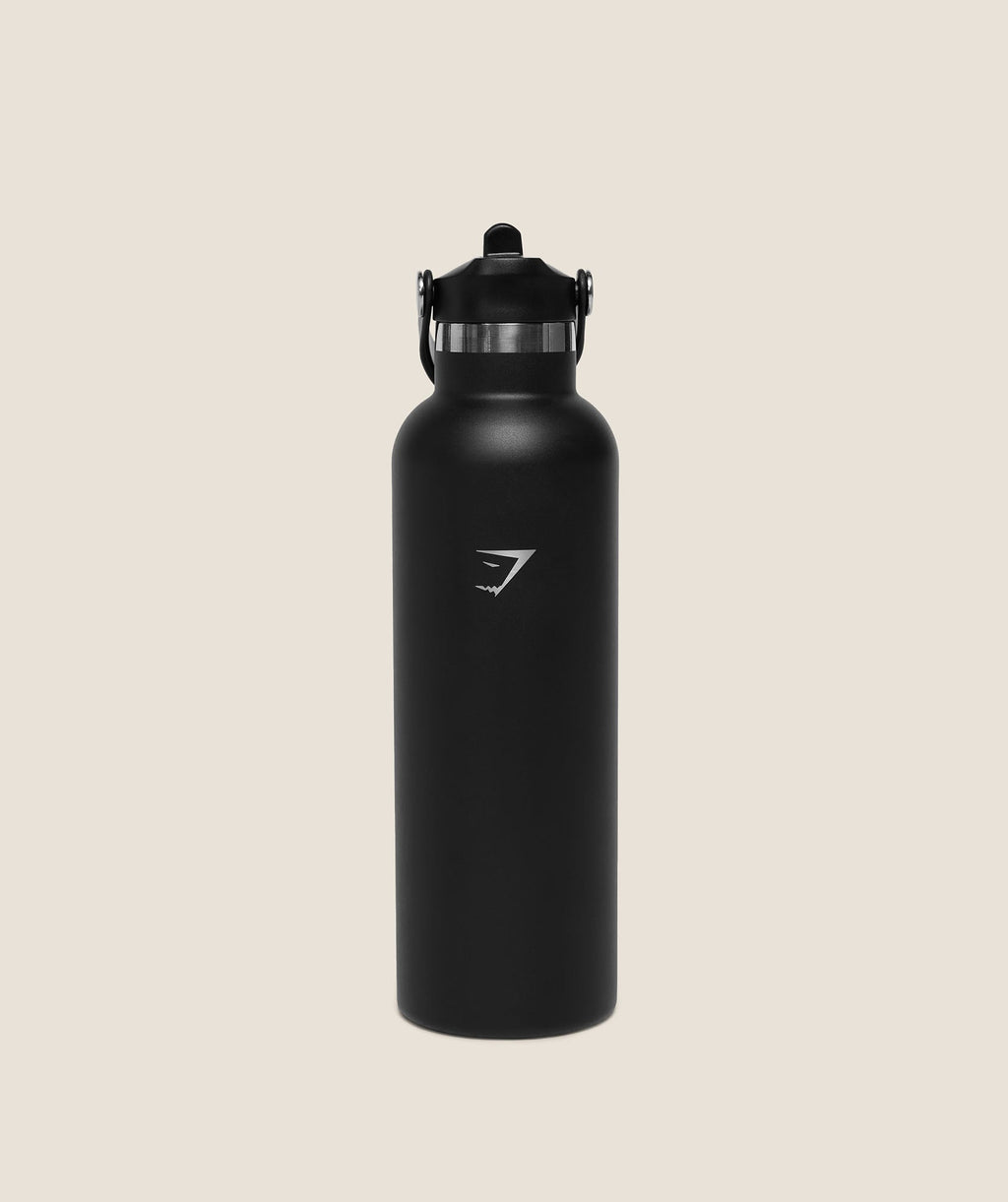 Gymshark 700ml Metal Insulated Straw Bottle - Black