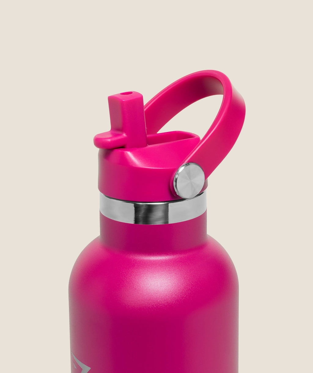 Gymshark 700ml Metal Insulated Straw Bottle - Performance Pink
