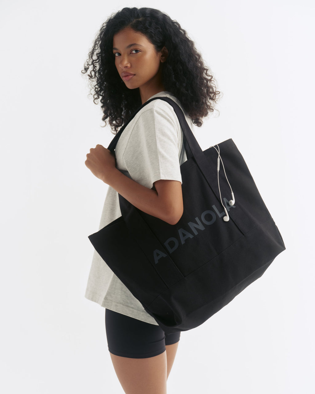 Branded Canvas Tote Bag - Black