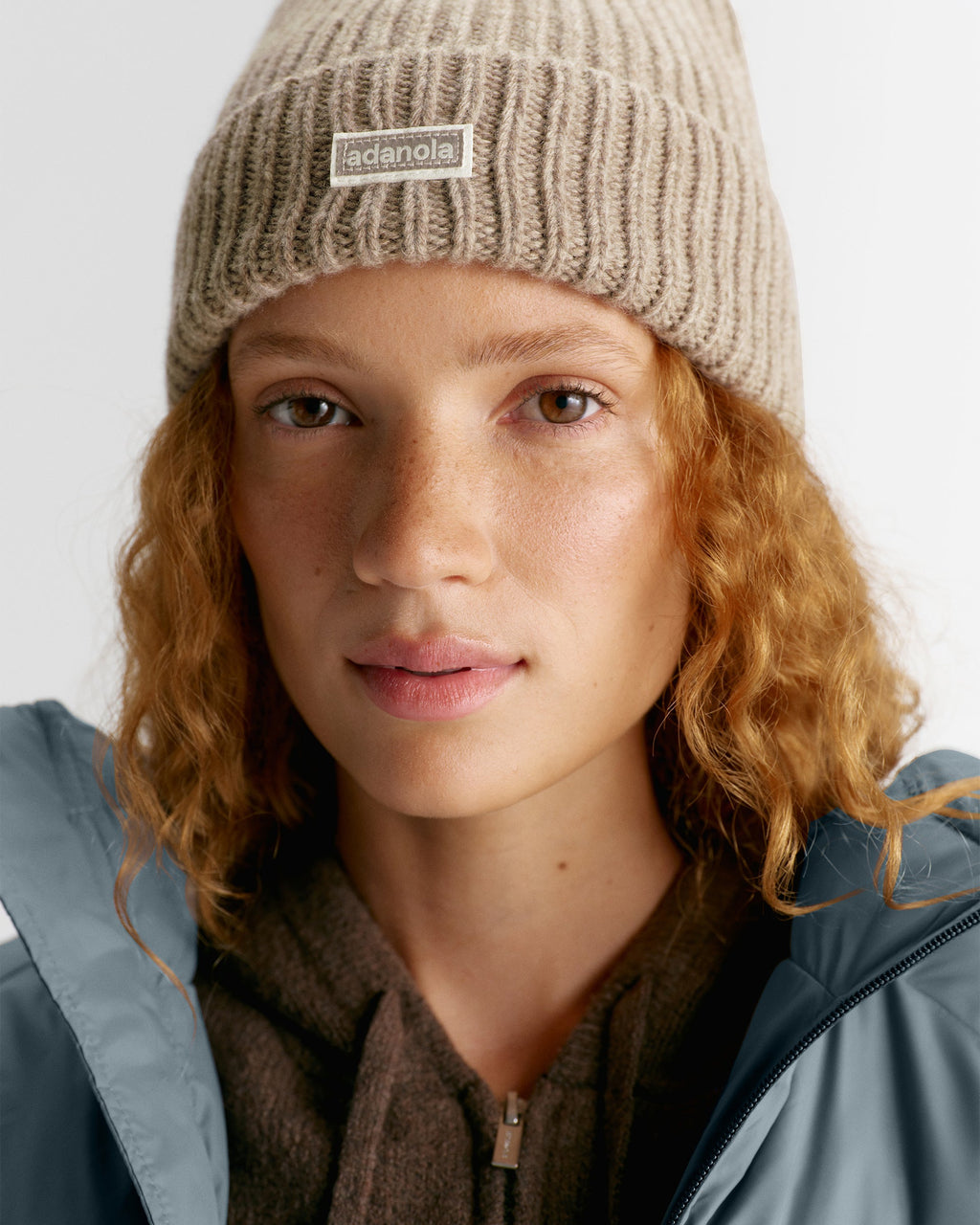 Rib Knit Beanie - Stone Marl