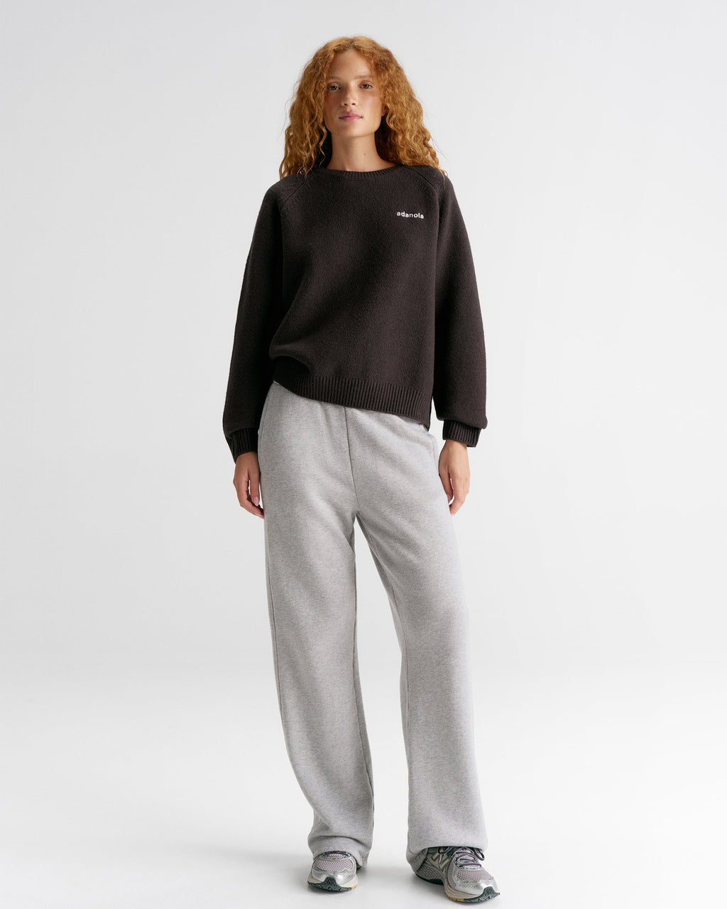 Oversized Knit Sweatshirt - Coffee Bean