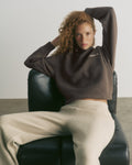 Oversized Knit Sweatshirt - Cocoa Marl