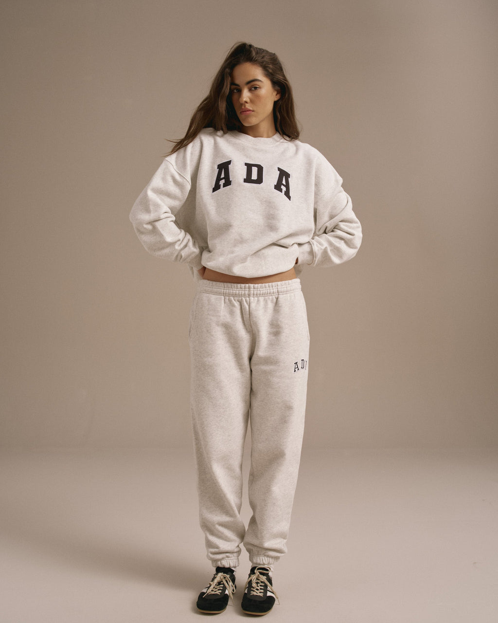 ADA Oversized Sweatshirt - Light Grey Melange