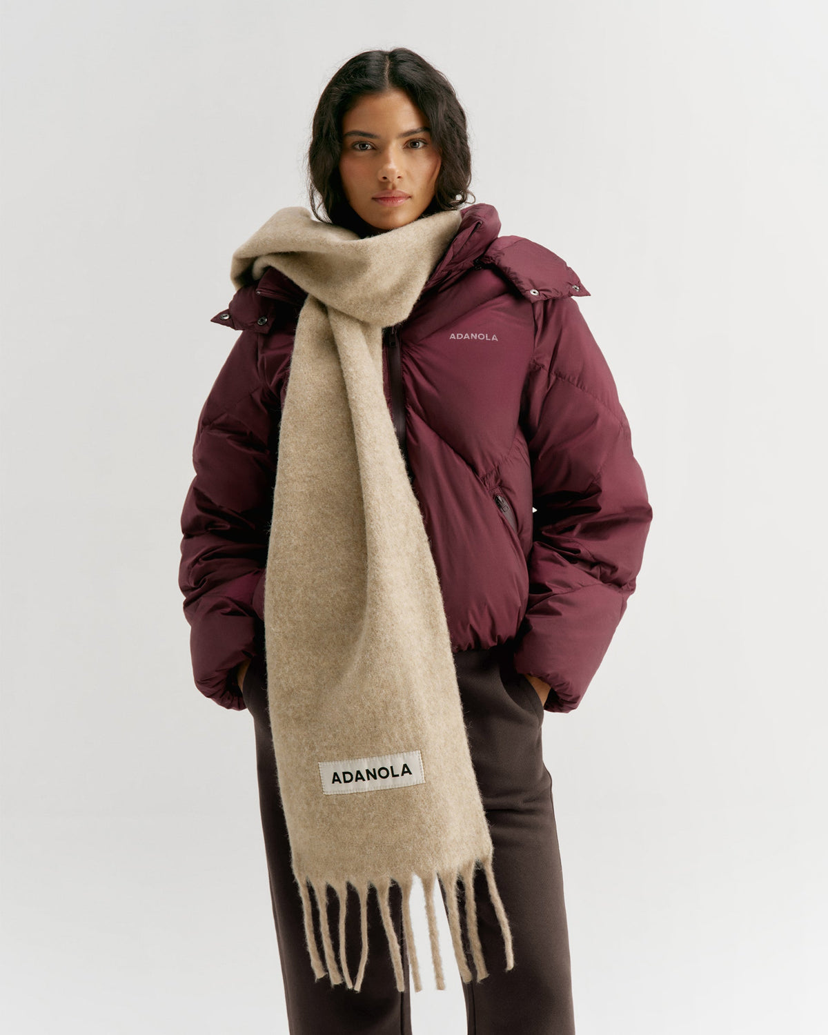Brushed Scarf - Stone