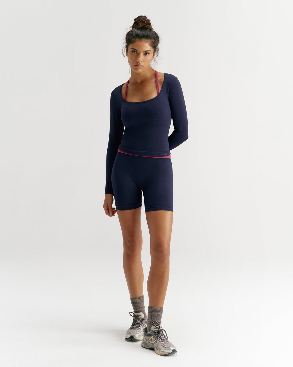 Classic Seamless Long Sleeve Top - Navy Blue