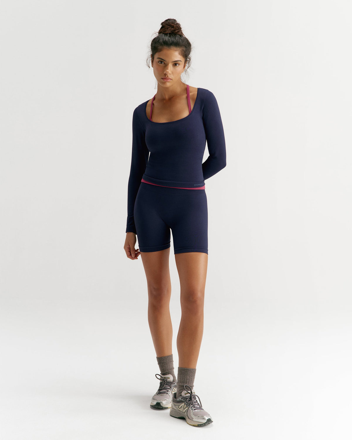 Classic Seamless Long Sleeve Top - Navy Blue