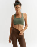Classic Seamless Racer Back Bra - Thyme Green