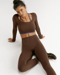 Classic Seamless Open Back Top - Chocolate Brown