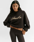 Chunky Knit Hoodie - Coffee Bean