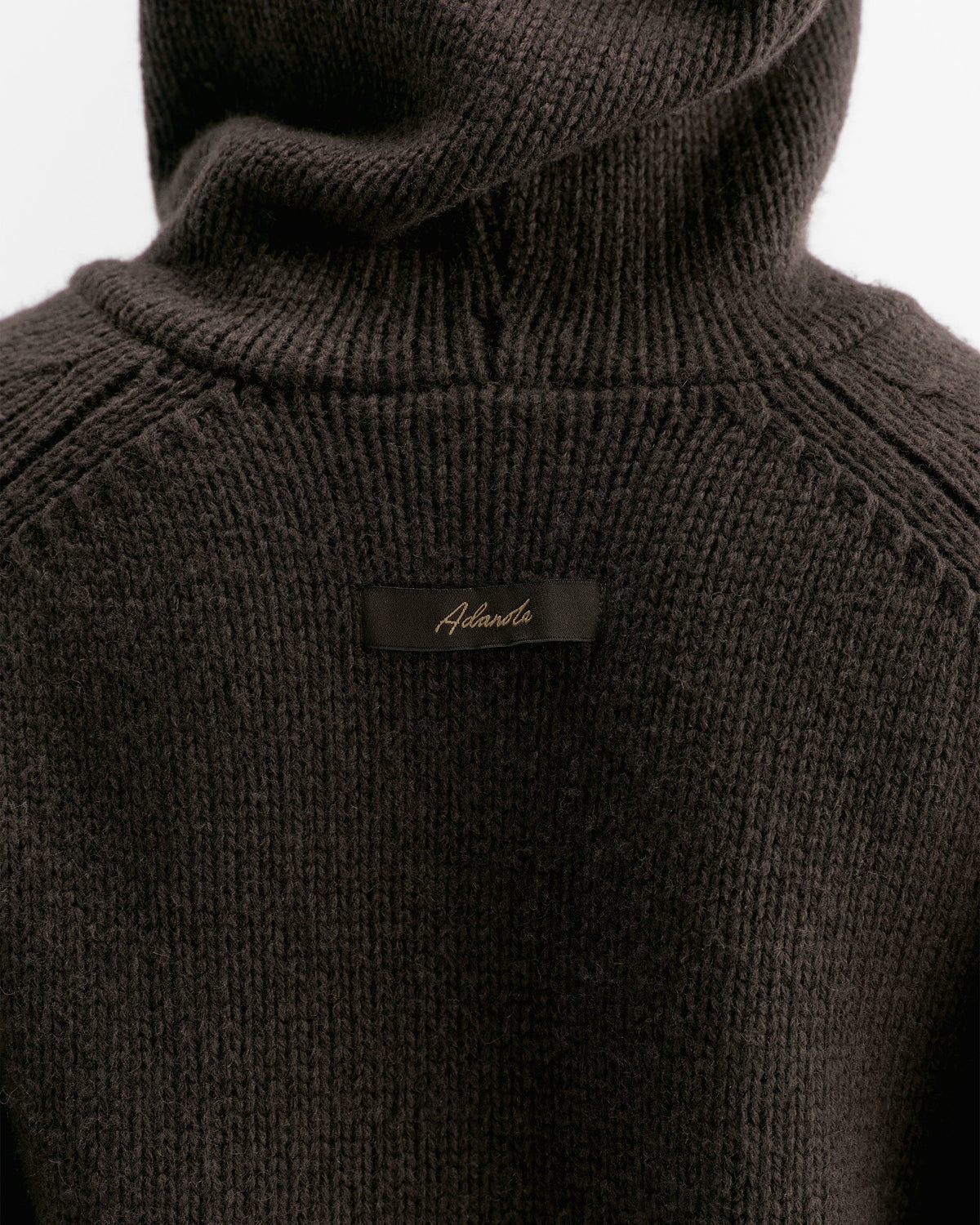 Chunky Knit Hoodie - Coffee Bean