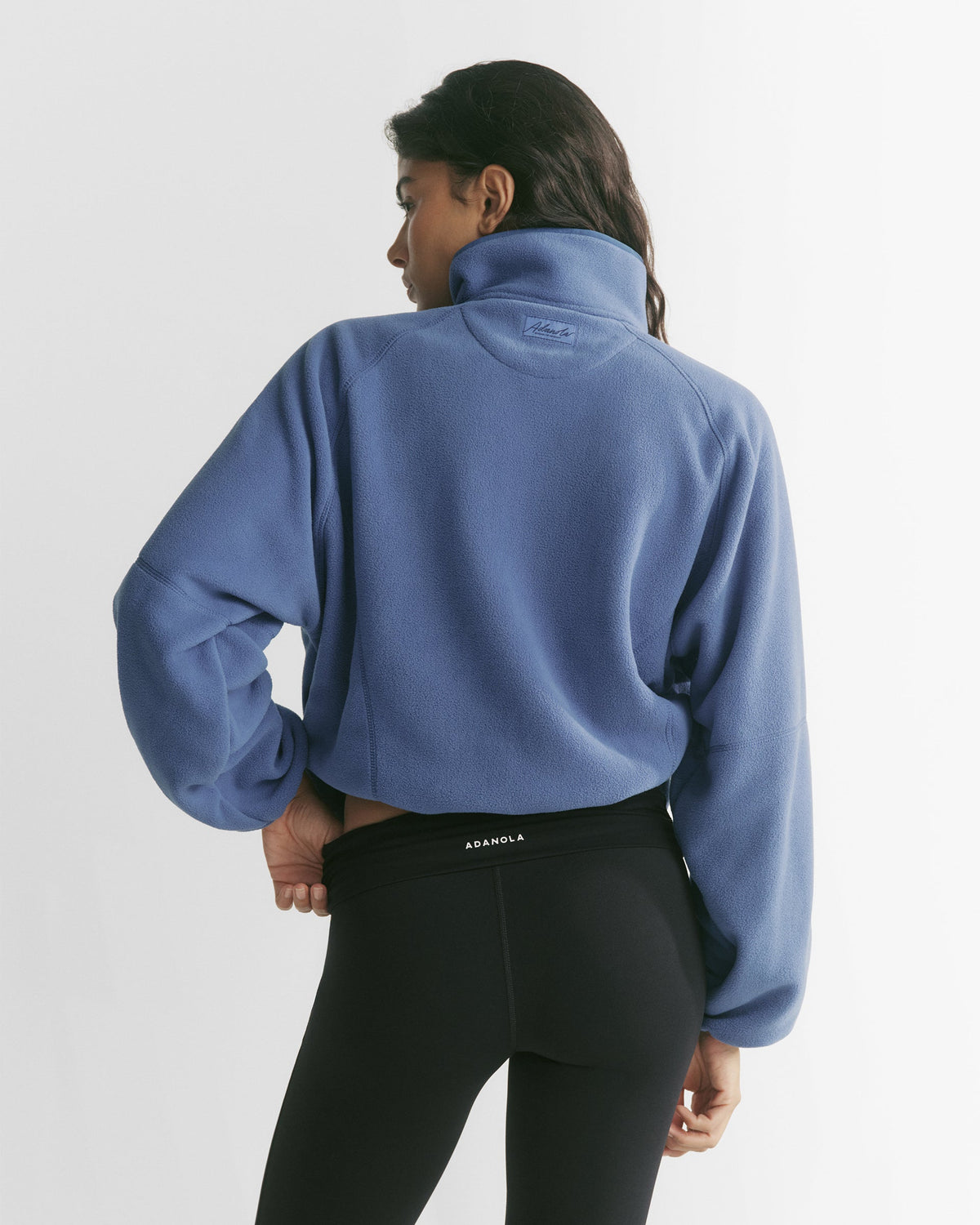 Funnel Neck Polar Fleece - Denim Blue