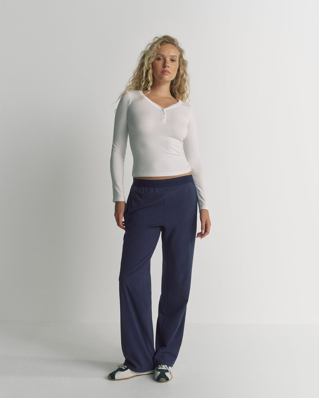 Adanola Waistband Trousers - Navy Blue