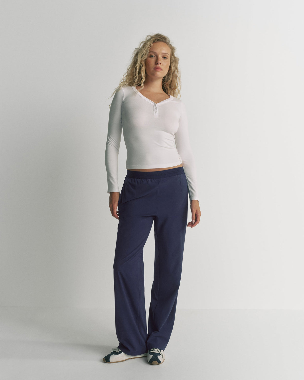 Adanola Waistband Trousers - Navy Blue