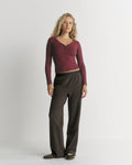 Adanola Waistband Trousers - Coffee Bean