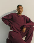 Classic Oversized Sweatshirt - Damson