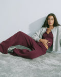 Knit Straight Leg Sweatpants - Damson