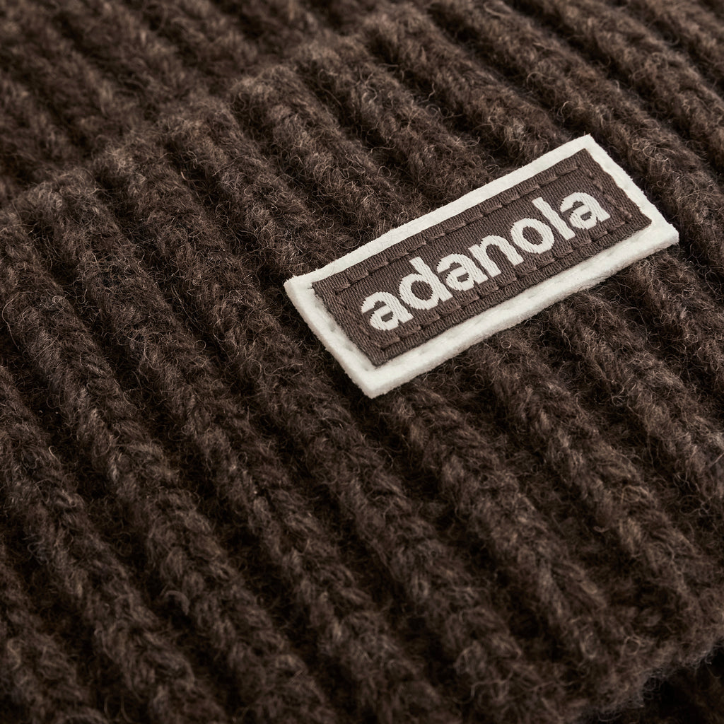 Rib Knit Beanie - Coffee Bean
