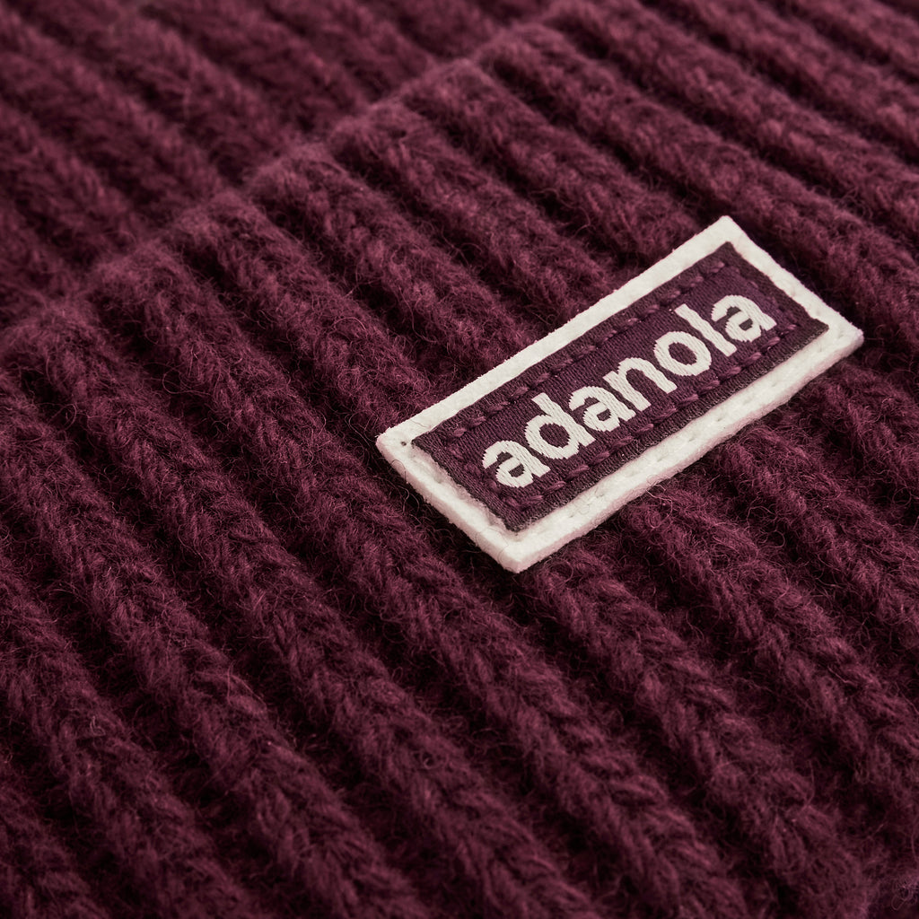 Rib Knit Beanie - Damson