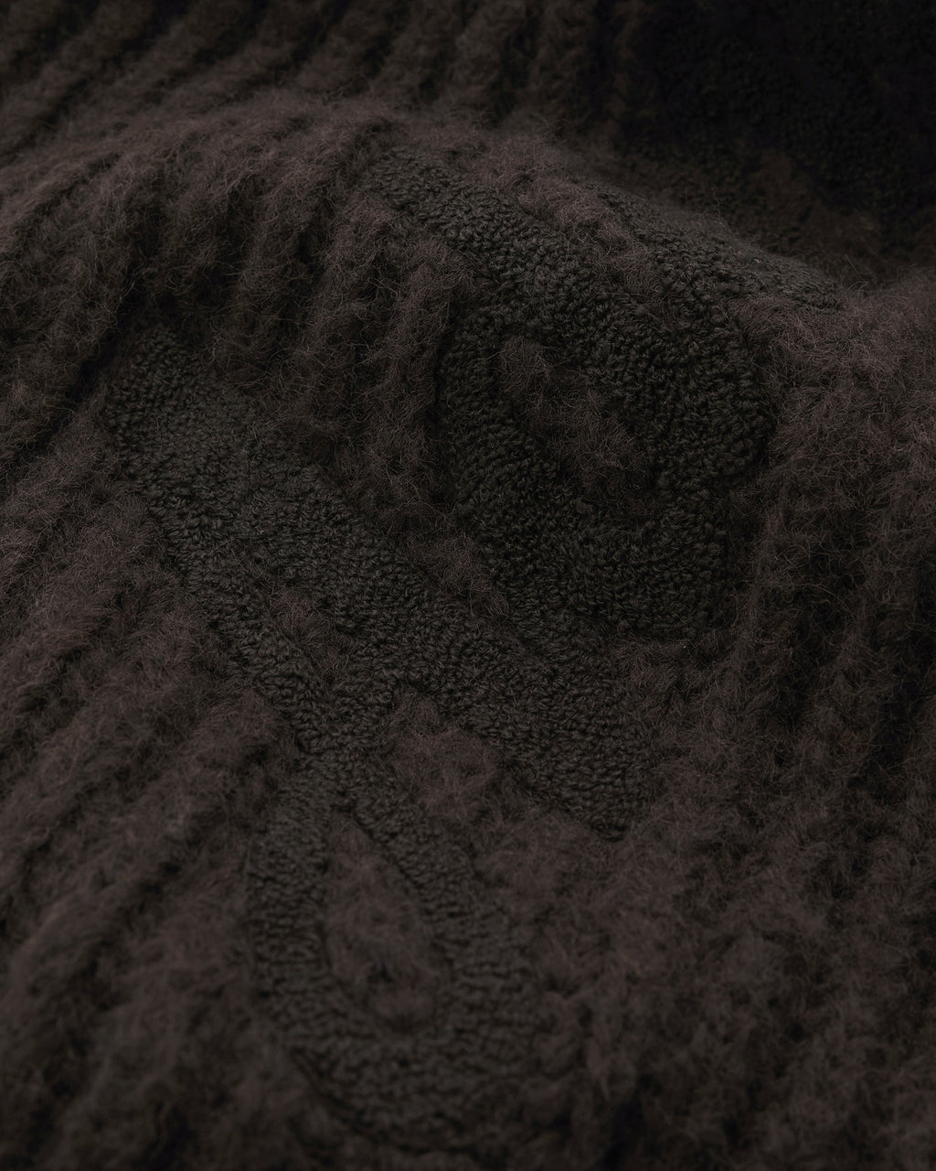 Chunky Boucle Scarf - Coffee Bean